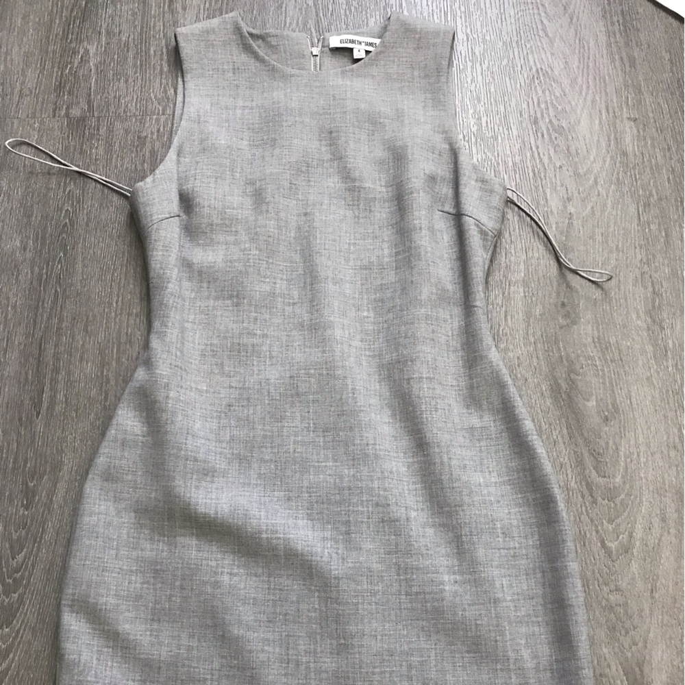 Elizabeth and James Gray Textured Shift Mini Dress Size 4 Minimalist EUC